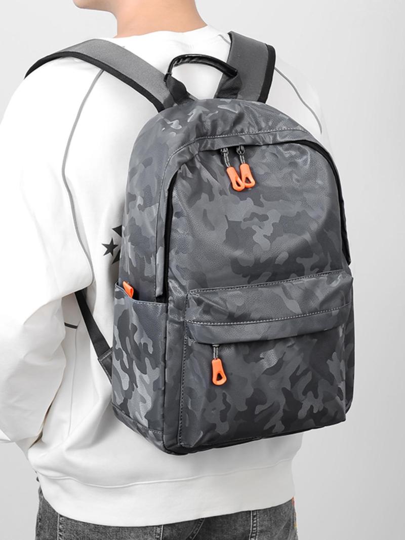 Product Introduction of Men's Camo Pattern Backpack, Large Capacity Lightweight Backpack, Casual Outdoor Sports Backpack for Men, Student School Bag 6