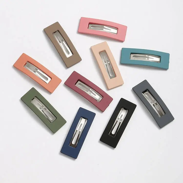 Ins style internet celebrity hair clip BB clip Korean style student cute colorful square bangs clip headdress girl heart hair clip