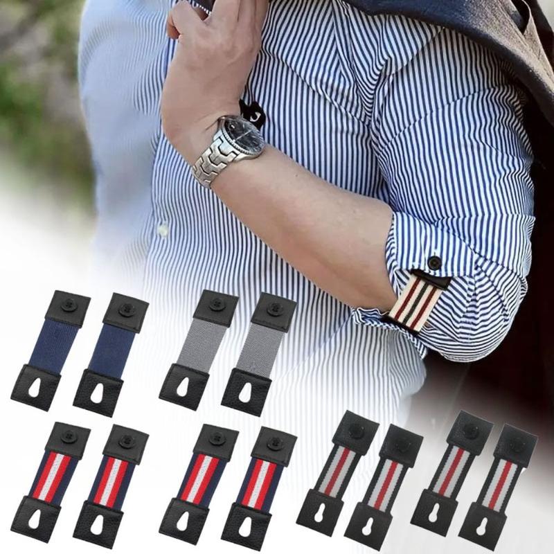 Trend Girl 2 cái Bền bỉ Đàn hồi Giá đỡ tay áo cho áo sơ mi nam nữ Khuy măng sét…