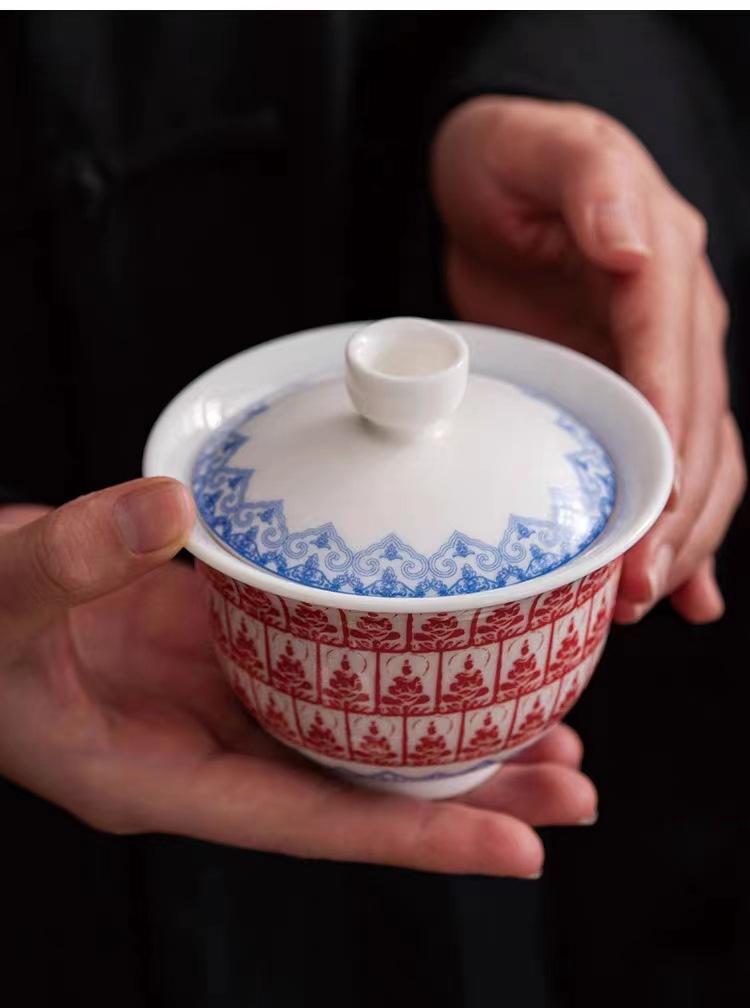 Product Introduction of Exquisite Blue and White Porcelain Tea Cup Set for Tea Lovers 7