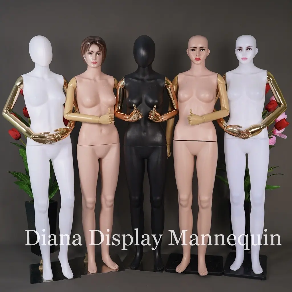 MANEKIN FULLBODY WANITA DENGAN TANGAN ROBOT PLASTIK