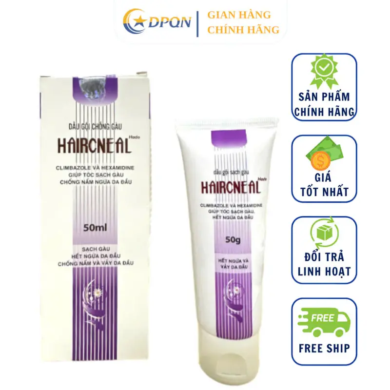 Dầu gội HairCneal, dầu gội HairCneal dành riêng cho tóc gàu, nấm da đầu nhiều hộp 50 gói, Chai 50ml, chai 100ml Nữ 1