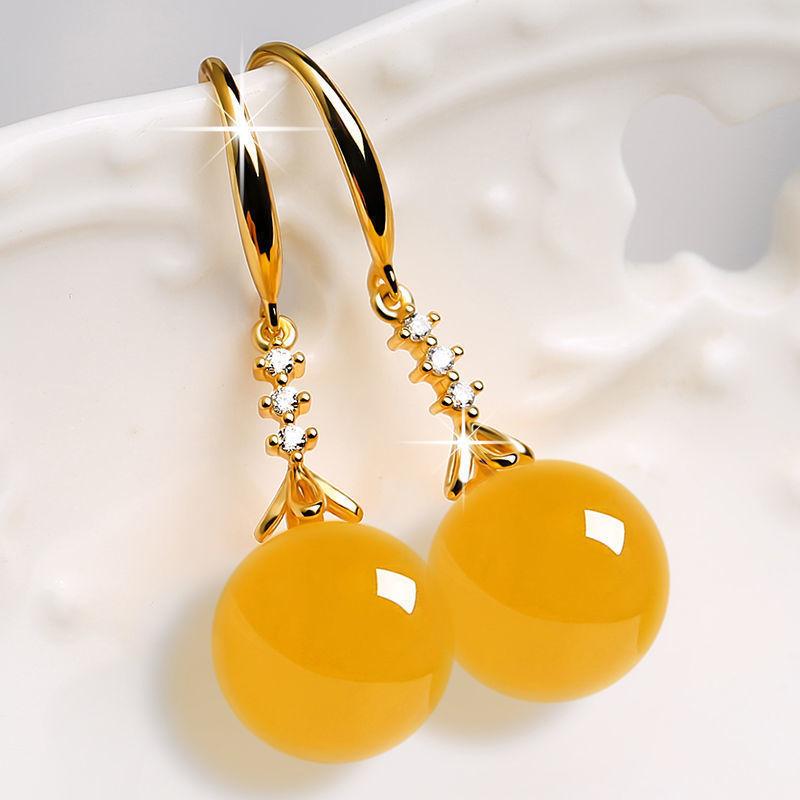 Product Introduction of Hoa Tai Jasper Màu Xanh Lá Cây Hetian, Thời Trang Dài, Mạ Bạch Kim, Hoa Tai, Nữ, Hợp Xu hướng, Người Ảnh Hưởng Trực Tuyến Duyên Dáng, Hàng Mới Về Women 7