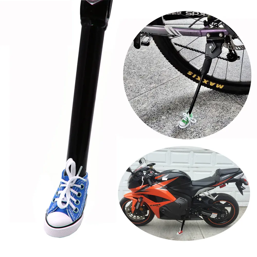 New Cute Bicycle Electric Bicycle Motorcycle Foot Stand Shoes Decorative Motorcycle Side Stand Shoes Tripod Set