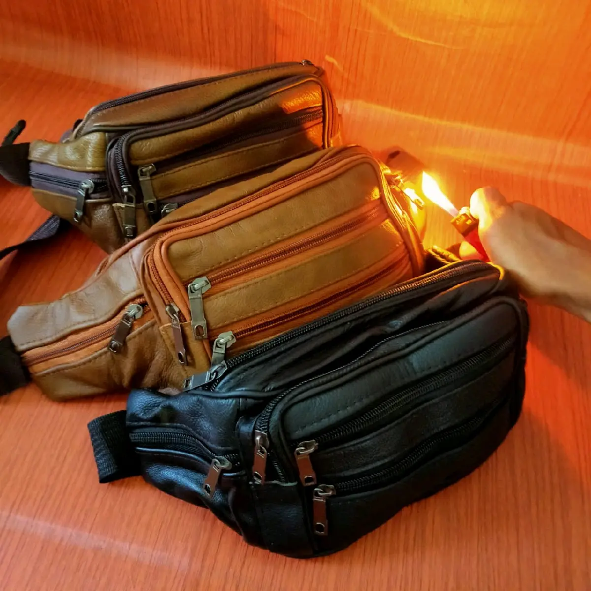 Tas Pinggang kulit Sapi Asli Tas Selempang Waistbag Pria