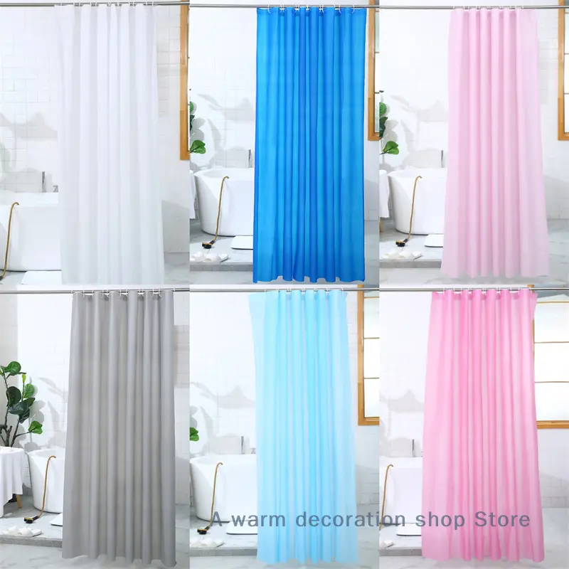 Màn  Phòng Tắm PEVA Kèm Móc, Kích Thước 180x180 Cm, Màn Chống Nước, Dày Đặc, Phụ Kiện  Cho Nhà Cửa.