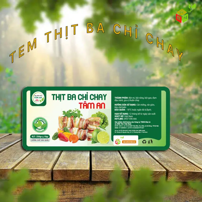 Tem 500g Ba Chỉ Heo Chay Tâm An - NPP An Bảo Nam