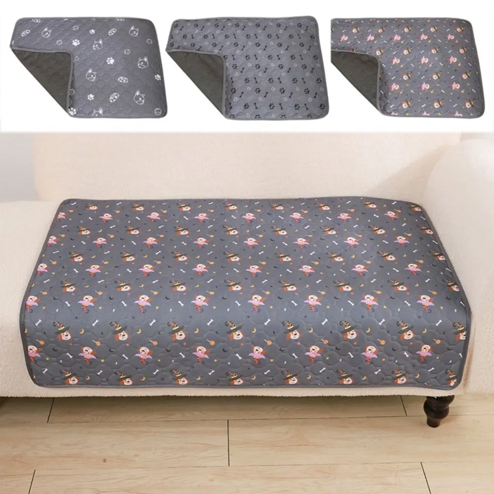 Dog Floor Sofa Mat Cartoon Pet Urine Mat Waterproof Washable Dog Pee Pad Non-slip Breathable Pet Car Seat Cover for Home
