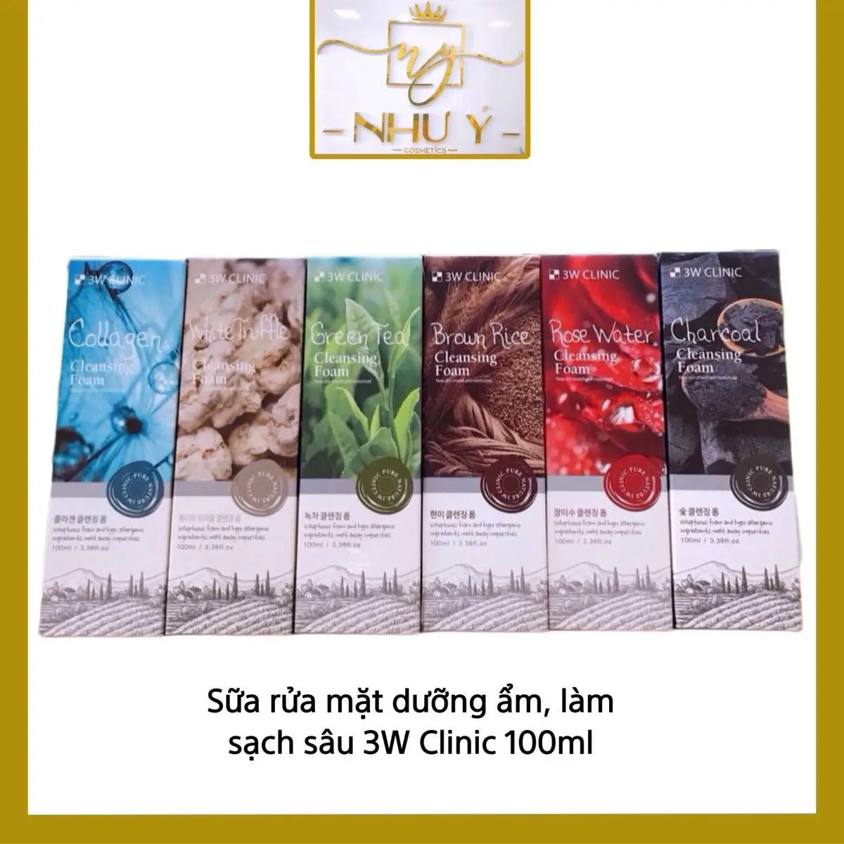sưɑ~ rửa mặt dưỡng ẩm, làm sạch sâu 3W Clinic 100ml Skincare