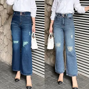 SALSAJEANS - ERICA CULLOTES JEANS 2738  CELANA JEANS SPRAY RIPPED SOBEK LAPIS JUMBO  PLAINBF