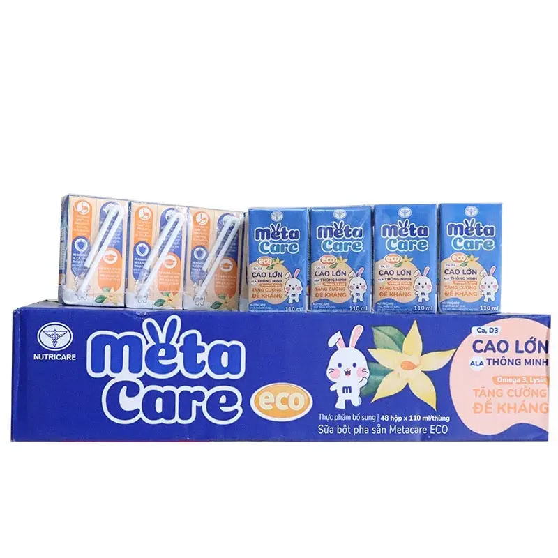 Thùng 48hộp sữa pha sẵn Metacare Eco 110ml ( quét mã nhận quà)
