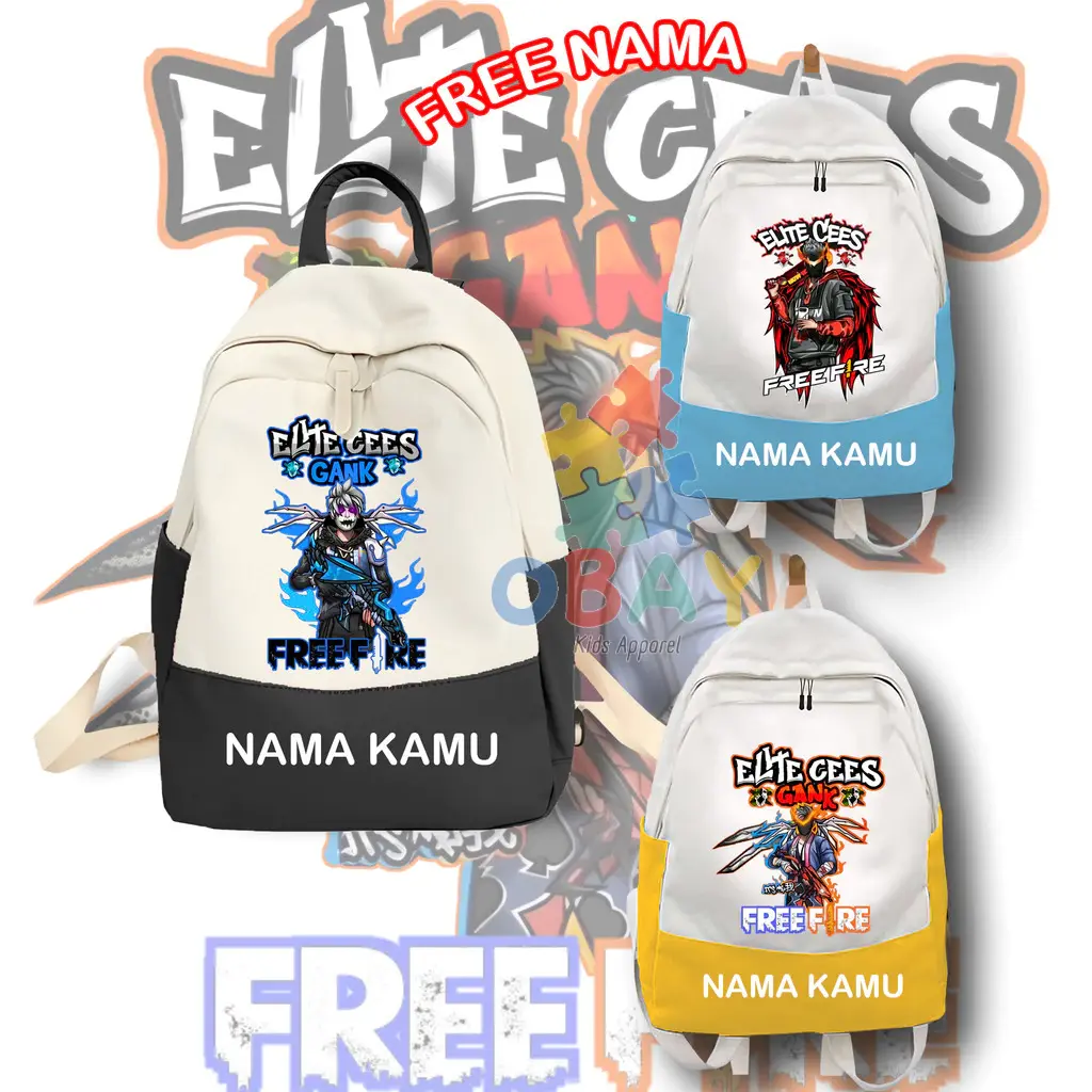 Tas Ransel Anak Free fire elite cees - Tas Sekolah SD SMP, Nyaman untuk Aktivitas Sehari-hari