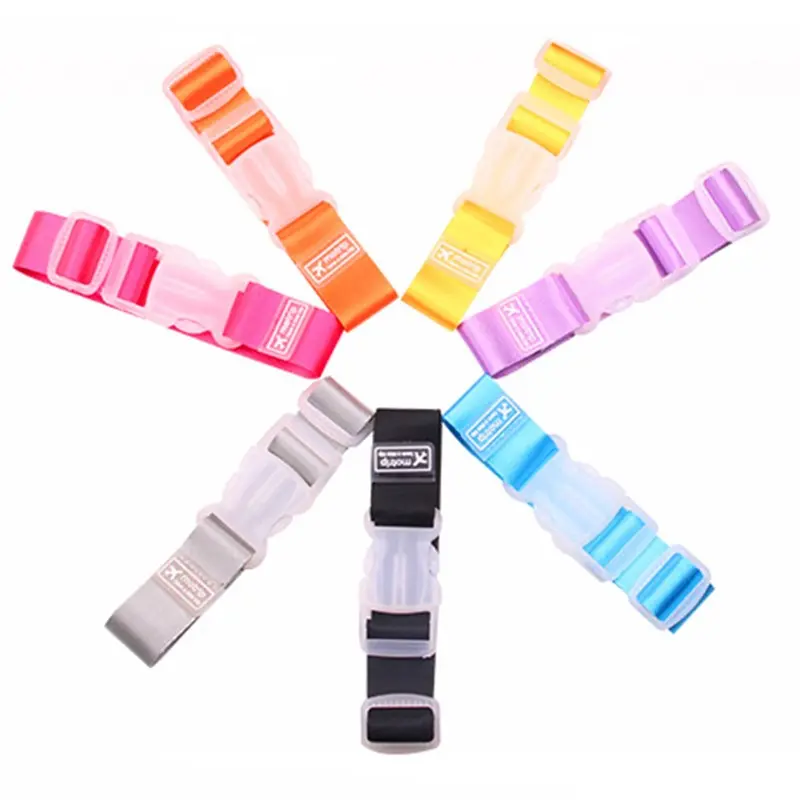 8 Colors Adjustable Nylon Lock Travel Luggage Straps Belt Protective Accessories Suitcase Packing Hanging Buckle
