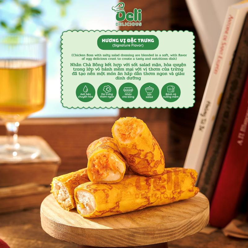 Combo 2 Túi Bánh Da Trứng Cuộn Sốt Salad Chà Bông Gà DELI - Bánh Ăn Sáng - Tặng 01 bánh 85g 6