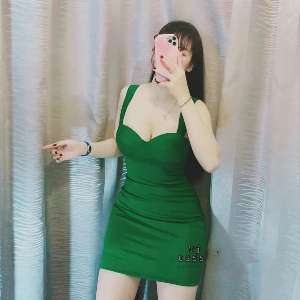Đầm body thun nữ thời trang 3 màu thích hợp đi tiệc dạo phố cà phê Cotton Women Dress váy tôn dáng