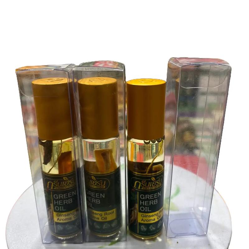 ( combo 3 chai ) Dầu Lăn Sâm 3 Vị Green Herb Oil 8 ml Thái Lan