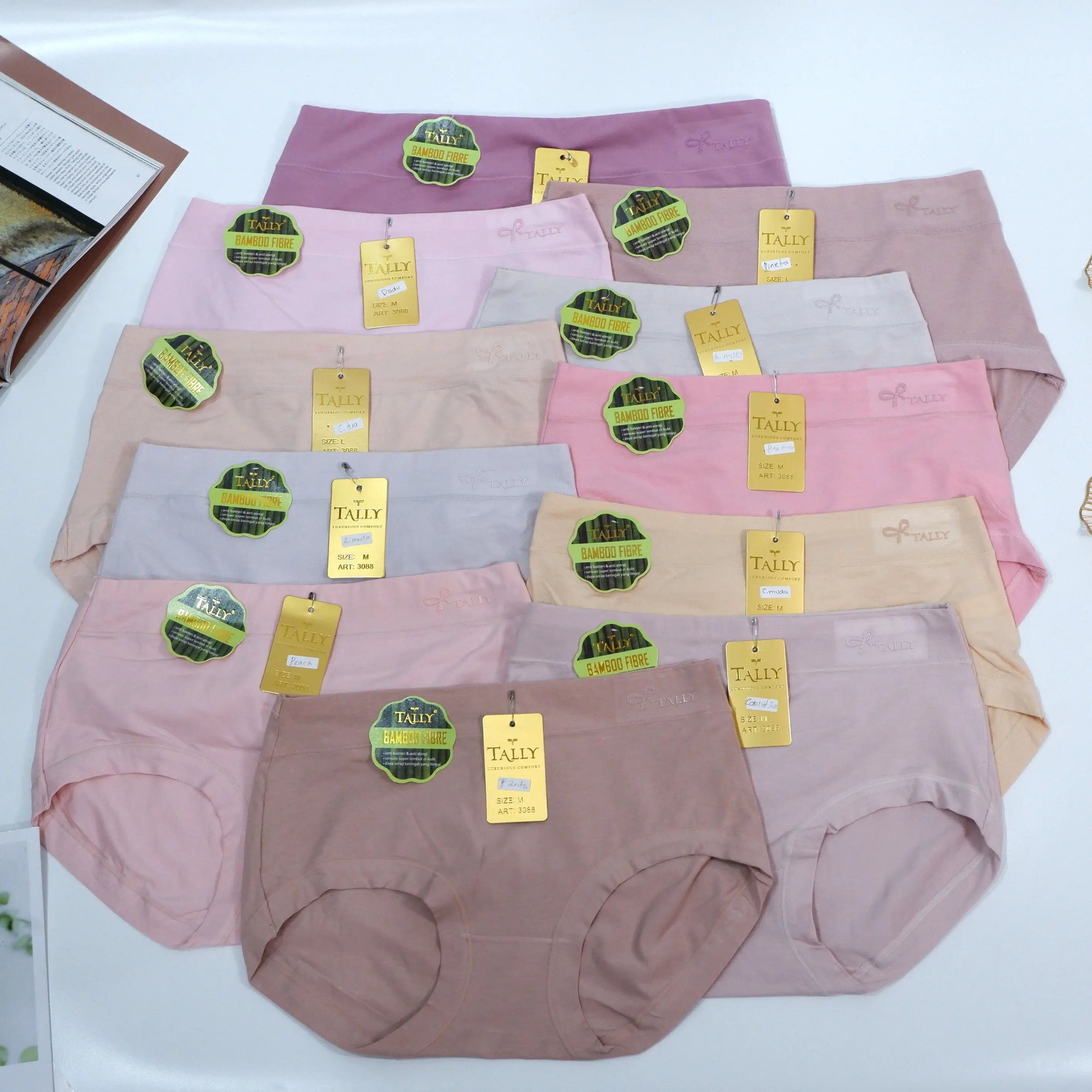 Tally Cd 3088 Celana Dalam Katun Bamboo | High Waist / Maxi | Size M - Xxl | Bahan Katun Bamboo