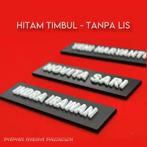 Papan Nama - Name Tag dada Huruf timbul super premium