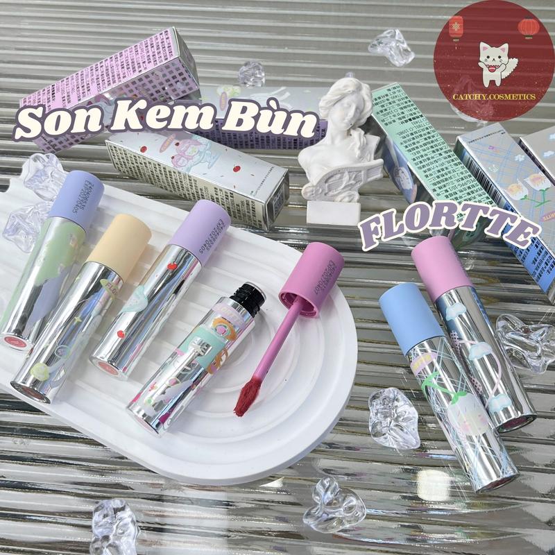 [FLORTTE] Son Kem Bùn FLORTTE Vỏ Bạc Cô Gái Girls Dormitory Series Milk Cake Lip Cream (2.3g)