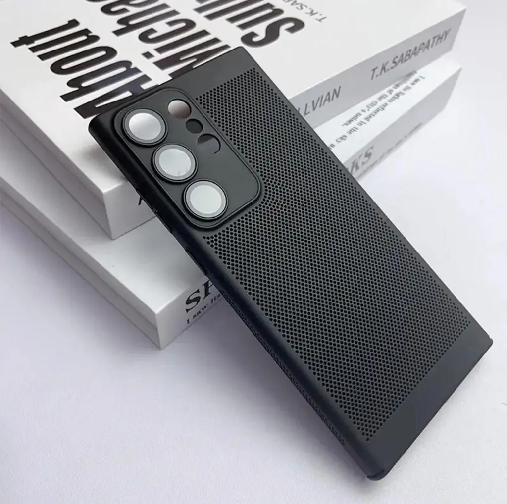(Case Anti Panas) HARDCASE PREMIUM AIRWAY COOLING NET SLIM FIT CASE SAMSUNG S20 S21 S22 S23 S24 FE PLUS ULTRA CAMERA PROTECT