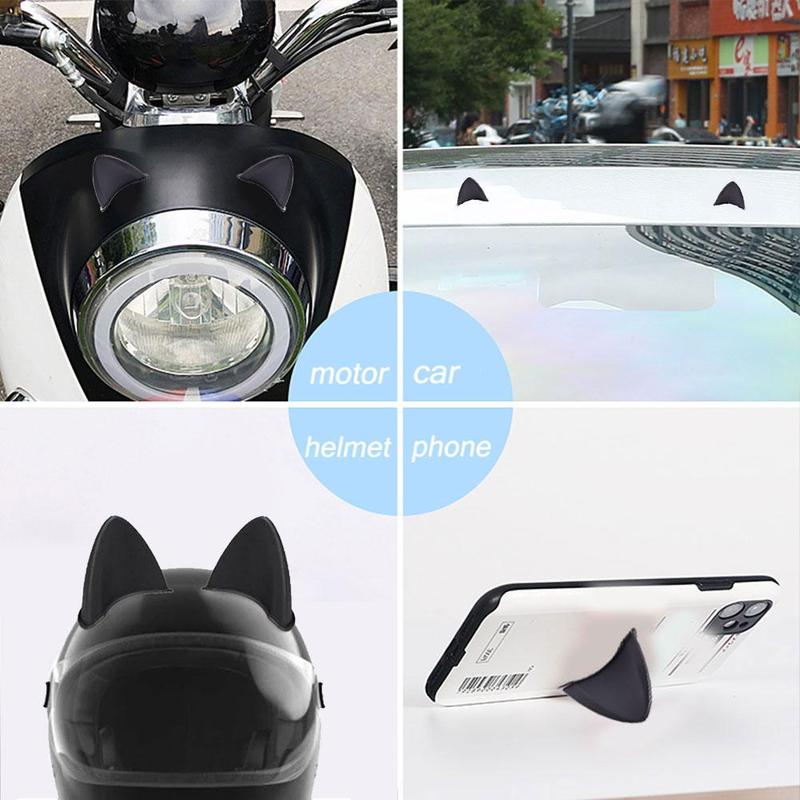 2pcs Universal Motorcycle Helmet Cat Ears Decoration Outdoor Sport Devil's Horns Corner Motorcycle Helmet Decoration Accessories 4
