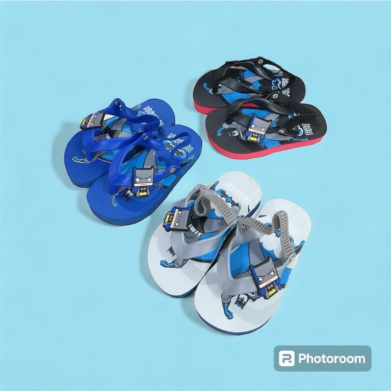 Dép kẹp cho bé trai siêu nhẹ êm chân hình người máy- size 18-23 có quai thun (SIZE 24 ĐẾN 35 KHÔNG CÓ QUAI THUN)  cho bé tập đi Kem Sandal Dép Sandal