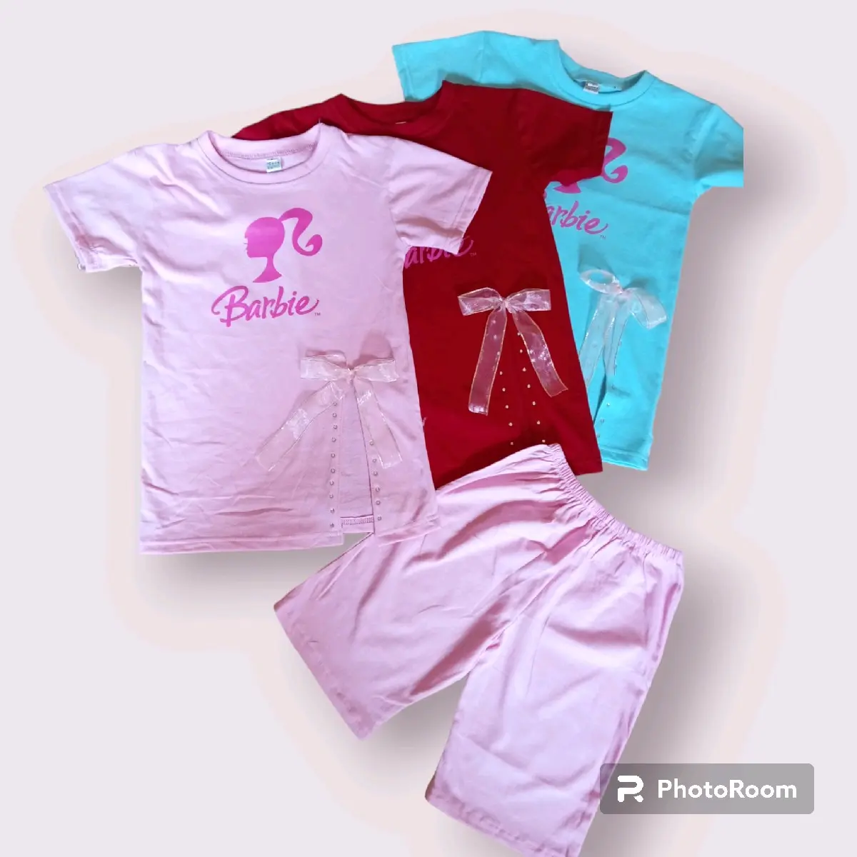 setelan baju anak barbie..2-6thn