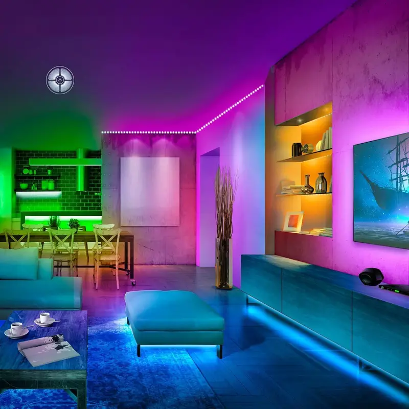 Smart LED Strip Light, 1 Count USB Powered LED Light Strip with APP & Remote Control, Decorative Light for Home Party Festival 6