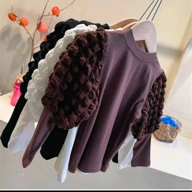 atasan lengan balon viral / atasan anak style / blouse anak kekinian 1-12 Tahun 5