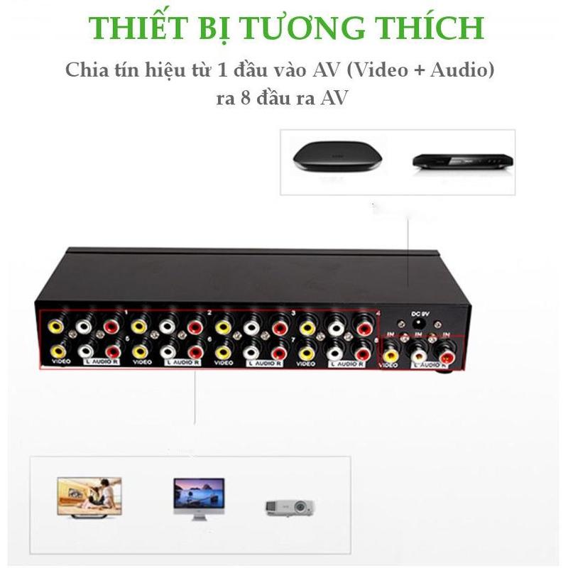 Bộ chia tín hiệu AV 1 ra 8 MT - Viki 1