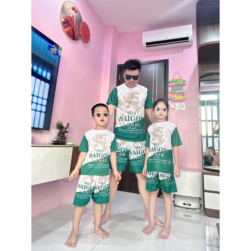 Bộ Quần Áo Thể Thao Nam Nhiều Màu Thời Trang Thiết Kế Thun Lạnh Cao Cấp BIA SAIGON XANH CHP K0 0