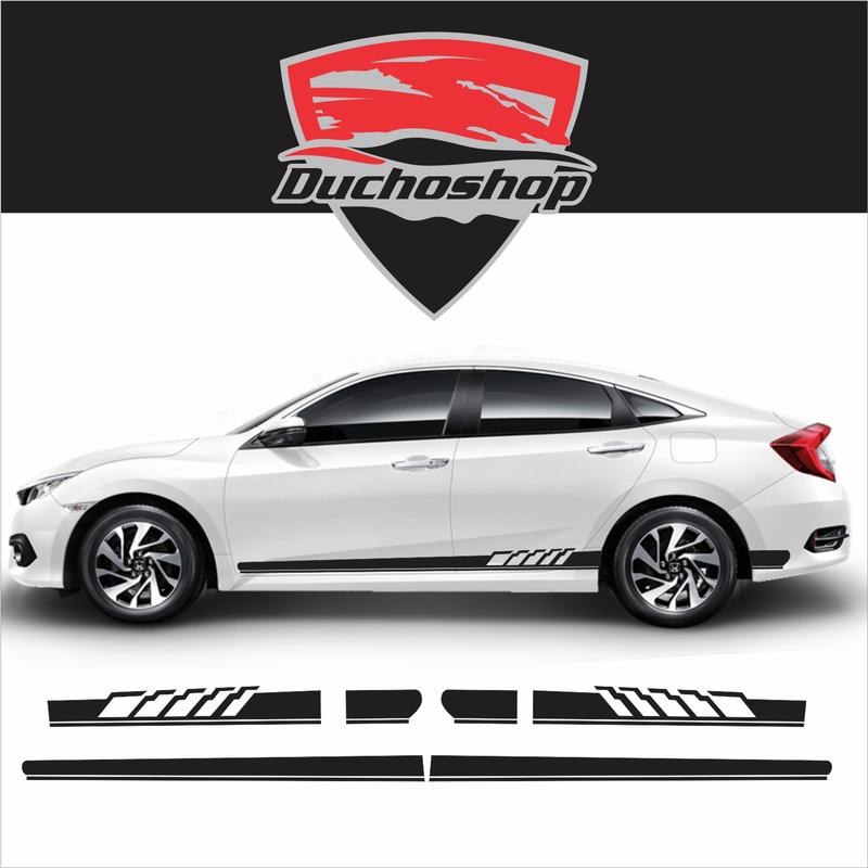 tem dán sườn xe ô tô ms02 Nhãn Dán Decal