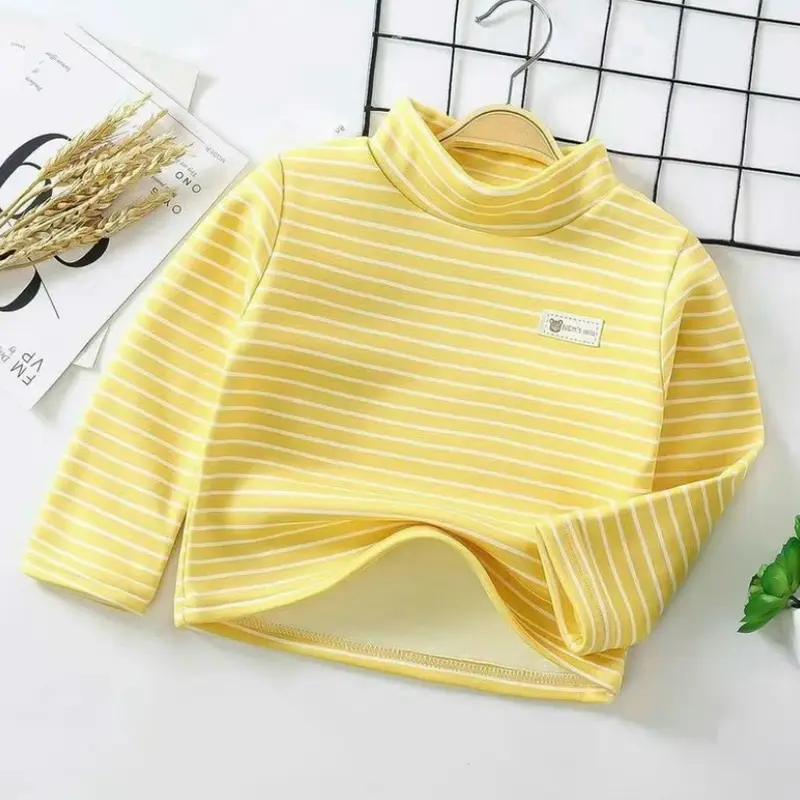 ( COMBO 3 áo cổ lọ ) combo 3 áo giữ nhiệt chất nỉ bông cổ cao 3p bé trai và bé gái . Size 5-15kg 4