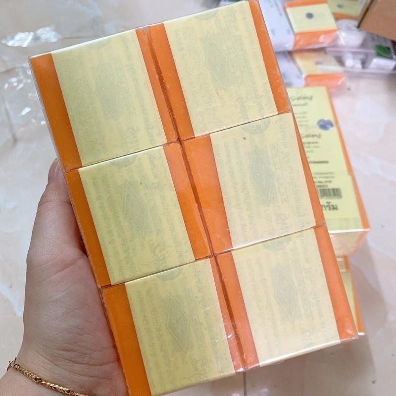 Xà bông cam nghệ (1 lốc 12 bánh)