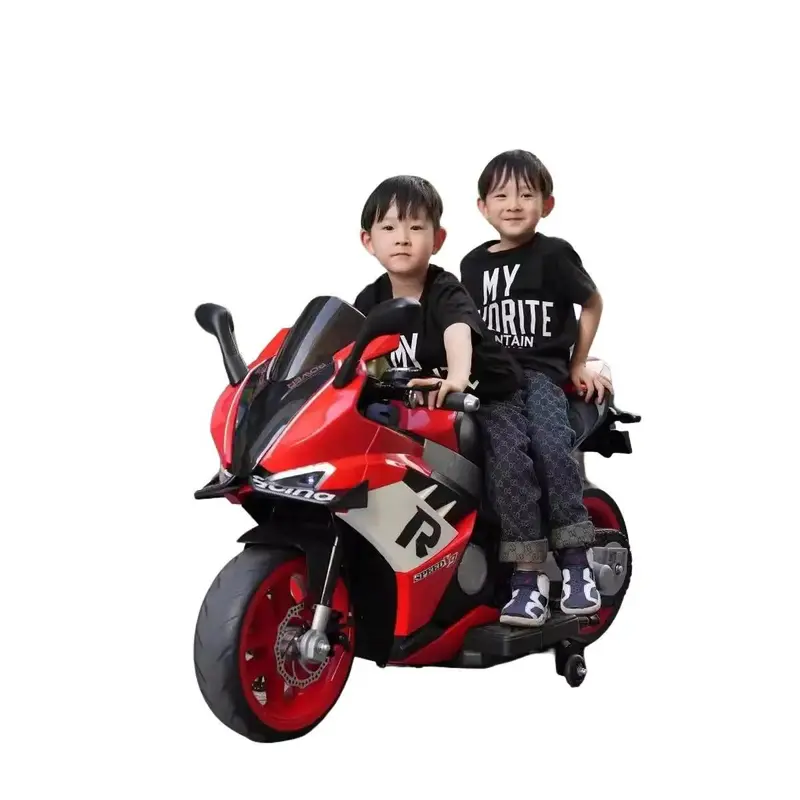 Xe Máy Mô Tô Điện Cho Bé XR racing Tay Ga, Chân Phanh, Kiểu Dáng Thể Thao 2 Động Cơ. Đồ Chơi 0