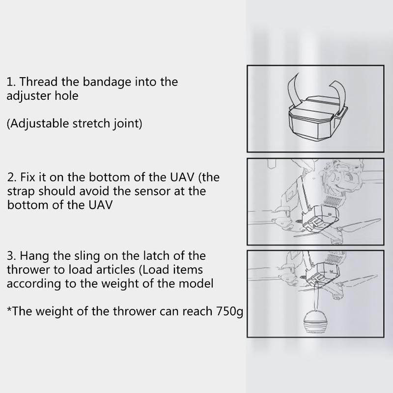 Hệ thống Airdrop, dành cho máy bay không người lái FIMI X8, Tương thích với Air 2 / Air 2S, Thích hợp cho mồi câu cá, Nhẫn cưới, Cầu hôn, Cung cấp cứu hộ ngoài trời 8