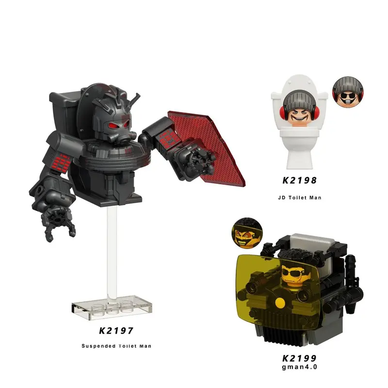 Khối xây dựng lắp ráp Skibidi toilet mô hình đồ chơi trẻ em minifigues TV man Camera man speaker man Titan 3