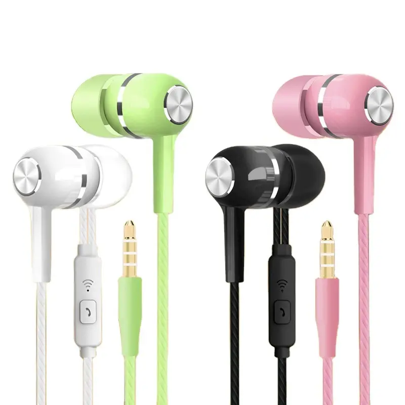 S12 Colorful 3.5mm Interface Wired Headphones In Ear Wired Earphones With Microphone Bass Hifi Stereo Earbuds Sports In-line Control For Cellphone