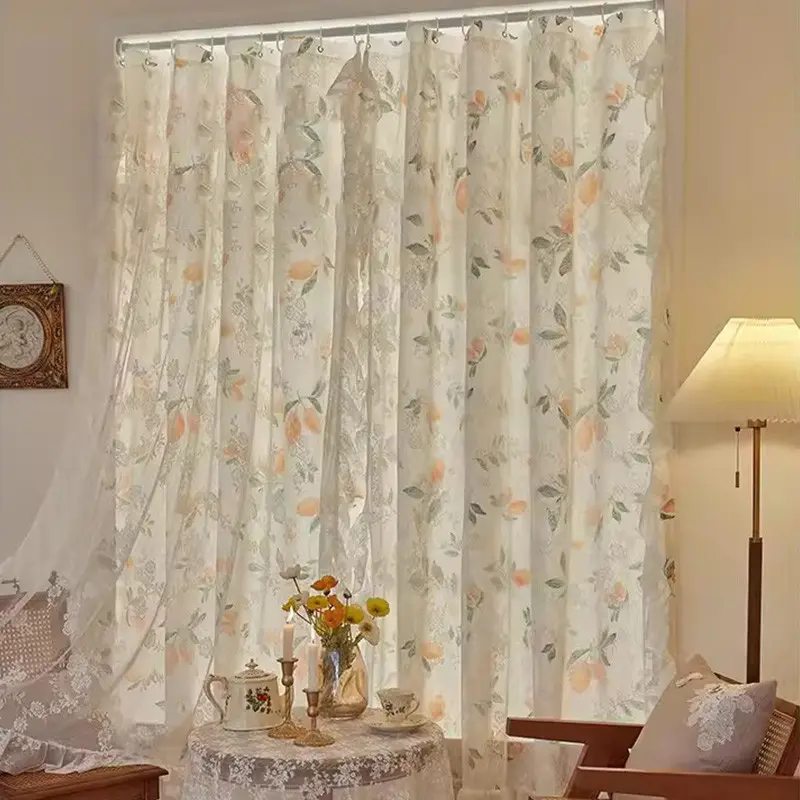 Rèm vải che sáng, ren, không đục lỗ, cho cửa, rèm trang trí nội thất 1