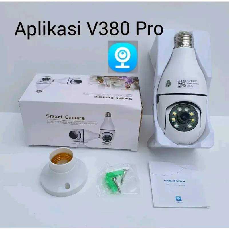 CCTV Lampu V380 Pro 8MP Kamera CCTV Wifi Lampu CCTV 360 PTZ 1