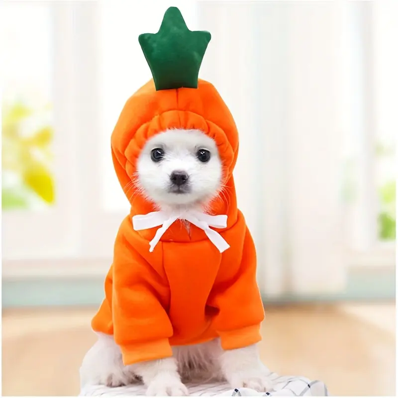 Winter Warm Fleece 1pc Cute Fruit Design Dog Hoodie - Christmas Gift Pet Clothes For Dogs 4