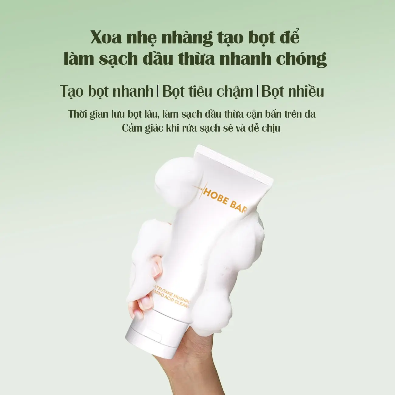 Sữa Rửa Mặt Amino Acid HOBE BAR Hỗ Trợ Làm Sạch Dịu Nhẹ Và Dưỡng Ẩm Da (50ml) | BigBuy360 - bigbuy360.vn