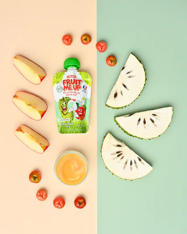 Combo 10 Túi Trái Cây Xay Nhuyễn -  Bữa Phụ Trái Cây Nghiền Nhuyễn Mịn - ANDROS FRUIT ME UP - 90gx10 6