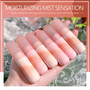 【ANISAHEN】 Velvet Soft Mist Lip Mud Wanita Tidak Luntur Cangkir Anti Lengket Lip Glaze Lipstik Matte untuk Pelajar