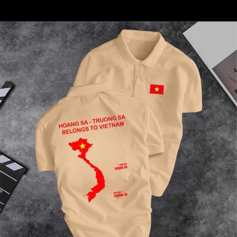 Áo polo K-love bản đồ Việt Nam, chất liệu polyeste, thoáng mát, co dãn, không nhăn không xù - Shirt, Menswear 1