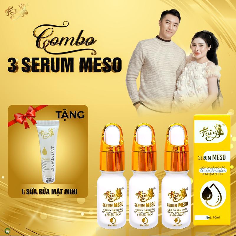 COMBO 3 SERUM ME SO hỗ trợ căng bóng da mặt (Tặng 1 Sữa Rửa Mặt Mini) FAIRY ETERNAL WHITE Skincare