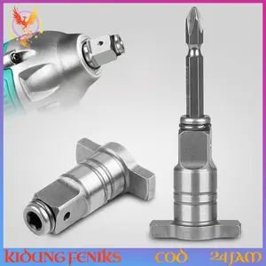 T Shape Kepala Poros Persegi Adapter Dua Fungsi Hex Magnet Kuat Bit Socket Cutter Impact Wrench