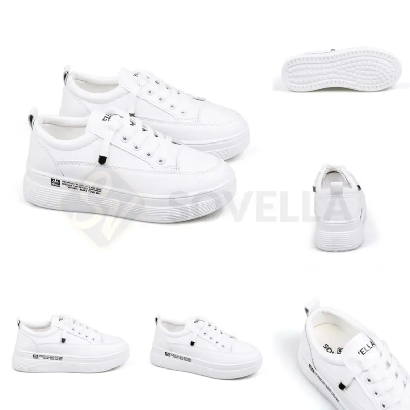 SOVELLA Alexa Sepatu Sneakers Olahraga Sport Kets Putih Hitam Wanita Karet Casual Shoes 6