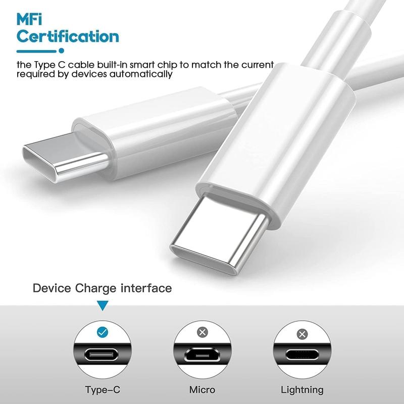 iPad Fast Charger,iPad Pro Charger,iPad Charger Fast Charging USB C Wall Chargers Block Plug Type C 6FT USB C to C Charging Cable Cord for iPad Pro 13/12.9/11 inch,iPad Air 5/4,iPad Mini 6/7th,iPad 10 2