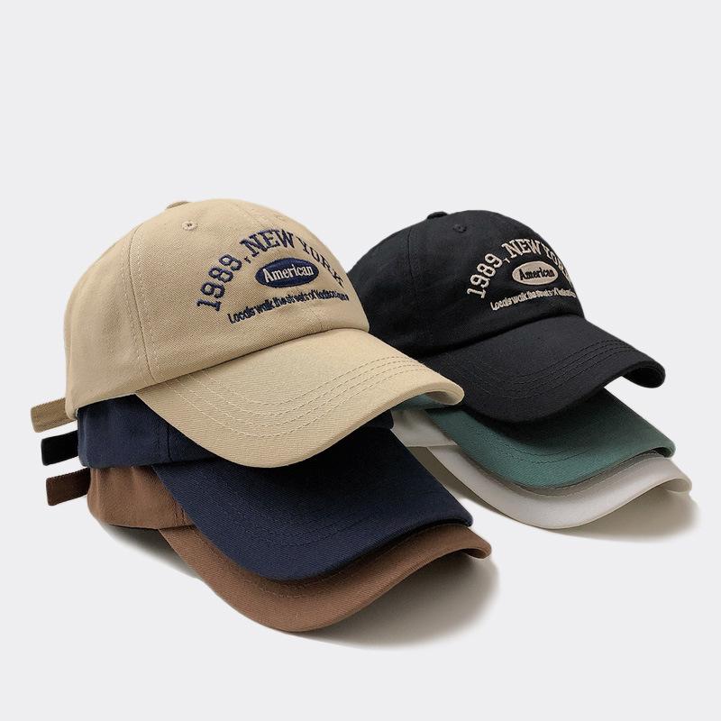 Product Introduction of Men And Woman's Baseball Caps Adjustable Casual Embroidered 1989 New York American Cotton Sun Hats Unisex Solid Color Visor Hats 19
